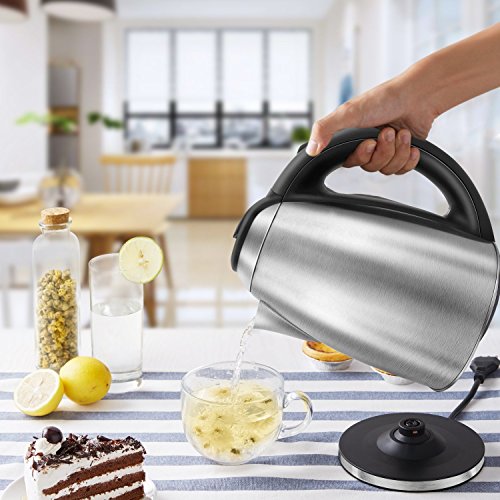 KBSTY Kettle Electric High Power for Fast Heating, Cordless Stainless Steel Water Heater Kettle, 1.7L, 3000W