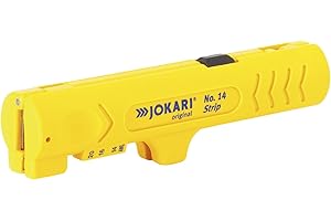 JOKARI T30140 Spelafili n. 14 (per cavi in PVC con Ø da 4,4 a 29,9 mm, per spelare nelle scatole di derivazione, incl. lama per taglio longitudinale) 460230