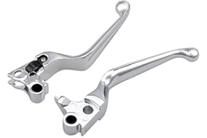 ANZIO 2X Chrome Brake Clutch Hand Levers Fit Harley Davidson Dyna XL Sportster 883 1200 Softail Fat Boy Road King