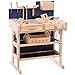 Produktbild Ultrakidz 331900000013 Kinder-Werkbank aus Massivholz mit Werkzeug-Set und Werkzeugkiste, Braun/Blau