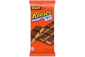REESE'S PUFFS Reese's Giant Peanut Butter Bar, Milk Chocolate Coated Peanut Butter, 208g Bar