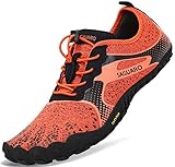 Innenmaterial: 92% Polyester + 8% Elasthan. Schnell Trocknend,schafft eine Komfortabel und atmungsaktiv,trockenere und gesündere Barfußschuh umwelt.