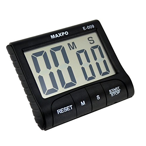 Ckeyin ® Küchentimer "Countdown", großes Digitaldisplay, schwarz