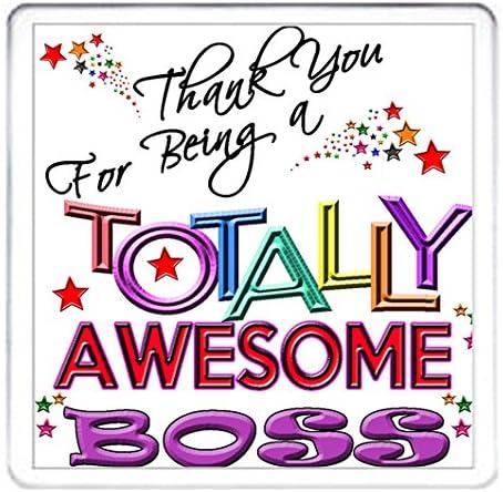 BOSS GIFT COASTER, Thank You For Being A Totally Awesome Boss. Can Be Personalised.