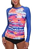 CharmLeaks Damen Rash Guard Langarm Neon UV-Schutz (UPF) 50+...