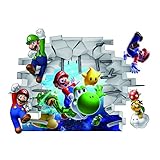 2015 New Hot Sale Super Mario Kids Room Wall Stickers Waterproof Removable Bedroom Multicolor Wall Stickers