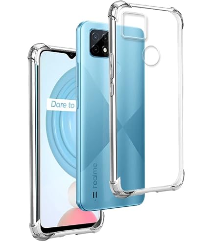 Tumundosmartphone Custodia In Silicone Antiurto Trasparente Per Realme C21, Con Rinforzi Angolari