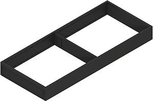 Blum AMBIA-LINE Wkładki do szuflad kuchennych, rama, szerokość 200 mm, długość 472 mm, wysokość 50 mm, z separatorem, czarny węglowy, matowy, 1 sztuka