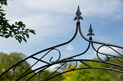 Rosenbogen 10mm Massiveisen! Breite: 200cm Schwarz aus Metall - 4