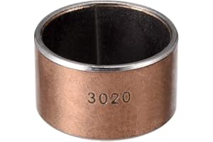 sourcing map 1Pcs Cojinetes de Casquillo, Manguito de Rodamiento sin Aceite, Diámetro Interior 30mm, Diámetro Exterior 34mm, Longitud 20mm, Cojinetes de Manga Bujes de Acero Carbono