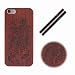 Produktbild iPhone SE Hülle Holz, MingKun Wood Thin Handy Case Cover für iPhone SE 5S 5 Holzhülle Handyhülle Schutzhülle - Tintenfisch Carp