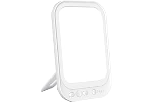 IJIAMY Tageslichtlampe 10000 Lux Lichttherapielampe mit 3 Lichtfarben 4 Timer 3 einstellbare, UV-Frei Sonnenlicht Lampe für Hause/Büro