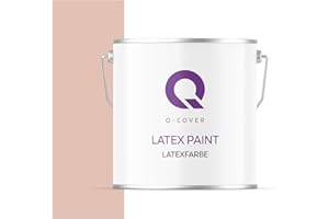 Q-COVER Latexfarbe 5L Hell Lachs – Matte Innenfarbe für Wand & Decke, Klasse 3, Hohe Deckkraft, Scheuerfest