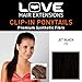 Love hair Extensions Alice Crocodile Clip Synthetic Hair Ponytail Colour 1 Jet Black 18 -Inch