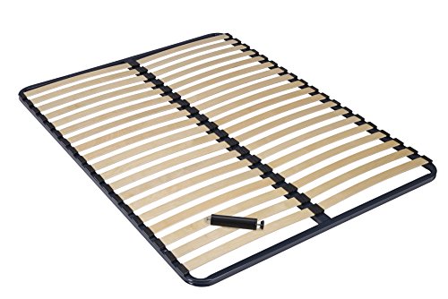 sedac 15814382001 Sommier, Acier, Bois, Bleu Nuit, 160 x 200 cm