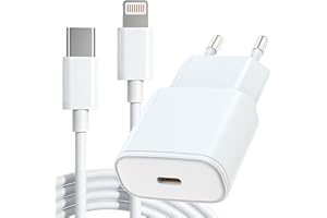 GQOHRT Chargeur Rapide USB C 25W pour iPhone 14 13, Chargeur Mural avec câble de Charge Rapide USB C vers Lightning de 2m, Compatible avec iPhone 14 13 12 11 Plus Pro Max SE XR XS X iPad