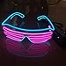 Produktbild 3Paar Fashion DJ LED-Brille Konzert Partybrille Sonnenbrille+EL LED Draht Brille