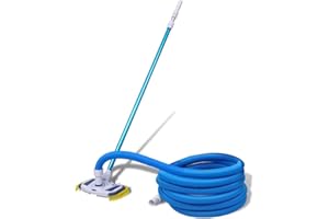 VIDAXL Szczotka do czyszczenia basenu z wężem i teleskopową rączką