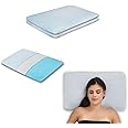 Dormyo Ultra Slim - Memory Foam Pillow for Sleeping - Ultra Thin for Neck Pain Relief - Thin Cervical for Neck Support - Thinnest Orthopedic Pack of 2, Flakes, 25.5" x 16.5" x 1"
