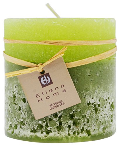 Eliana Home 413010 – Kerze rustikal Te grün Finish, 7 x 7.5 cm