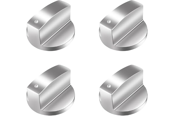 XNJIHWA 4Piezas Cocina de Gas Botones Perilla Cocina Mando Universal Cocina Gas Universales 6 mm gasbotones para las horno, koks, stufa gas, platteado