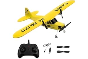 NAVESO RC Flugzeug, 2,4 GHz Ferngesteuertes Flugzeug, RC Flugzeug 2 CH, RC Flugzeug Kinder Eingebautes Gyroskop mit Automatisches Auswuchten, RC Flugzeug für Anfänger Erwachsene Kinder