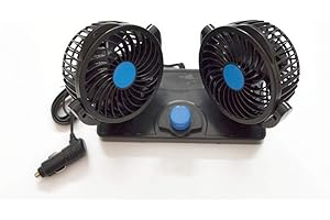 VNVIS Ventilador de refrigeración doble de 24 V y 360 grados para autobús, camión, caravana, furgoneta