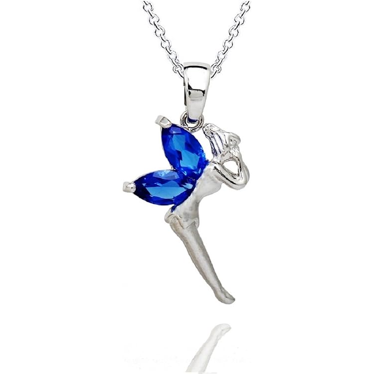Qings Breloque Fée Argent 925 - Charm Elfe Papillon Et Cristaux - Pour Bracelet Et Collier - Cadeau Femme Et Fille