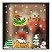 Produktbild QTZJYLW Weihnachten Wand Sticker Weihnachten Schlitten Muster Frohe Weihnachten Dekoration Shop Fenster Glas Wand Aufkleber (50 × 70 cm)