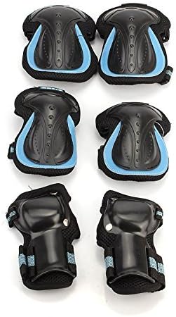 Natoo Adult Sports Knee, Elbow, Wrist Support Protection Durable Safety Protective Gear Pads Set for Unisex Adult Skateboard Cycling Roller Skating Extreme Sports Protector (Blue)