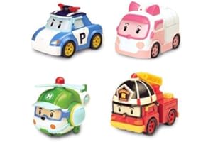 Robocar Poli Diecasting Set : Poli, Roy, Amber, Helly (Non-transformer) by Silverlit