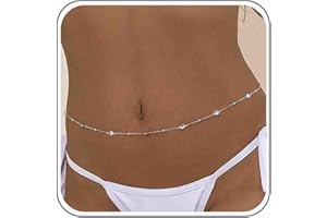 ATENTUYI Boho Catena Di Cristallo In Vita Catena D'oro Pancia Perline Cz Vita Cintura Strass Scintillante Corpo Catena Estate Spiaggia Vita Gioielli Per Le Donne E Le Ragazze Sexy Accessori Bikini