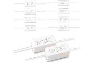 Innfeeltech 10 Pcs 5W 5% Tolerancia Resistor de cemento cerámico de 10 ohmios para el proyecto de bricolaje y los experimentos