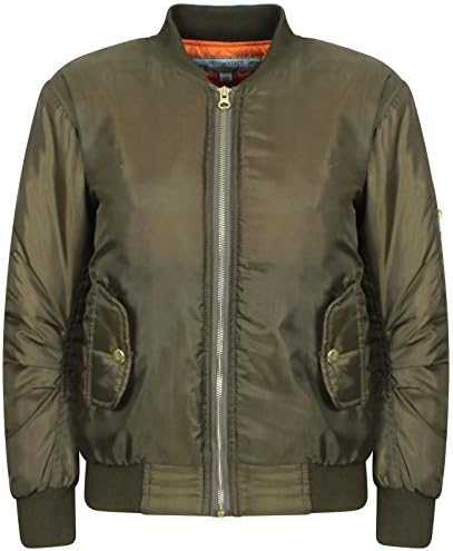 NEW KIDS GIRLS MA1 BOMBER JACKET WITH POCKETS 7-15 YEARS