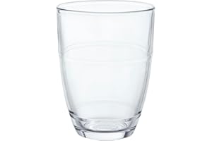 Duralex® - Verre Transparent Le Gigogne® 36cl - Verres à Eau, Jus, Soda, Cocktails - Verre Trempé Ultra Résistant aux Rayures, Lave-Vaisselle, Made in France