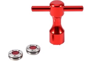 Yuecoom 2pcs Red Golf Putter Weights, 5g/10g/20g Golf Weights Wrench Spanner Tool Kit, Golf Head Weight for Scotty Cameron Putters(10g)