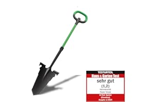 Hammersmith RayzerShovel - Spaten mit Wurzelsäge - Gärtnerspaten für Harte & steinige Böden zum Graben, Schneiden & Sägen - Trittkante für mehr Kraft, für Garten, BAU, Wurzeln entfernen