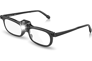 Delixike Lupa 200% con luz, gafas de aumento iluminadas con LED, visión brillante, manos libres, lupa para trabajo cercano, joyería, artesanía, lectura, hobby