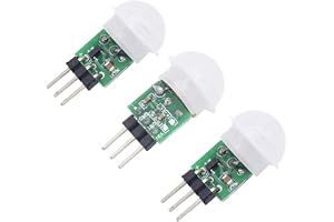 Hailege 3 stycken AM312 Mini mänsklig sensormodul PIR pyroelektrisk PIR-sensor IR-infraröd detektor Manuell kropps-IR-detekto