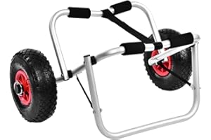 ‎WAKECTS Wakects Kajaktransport,Faltbarer Transportwagen Bootswagen Kanuwagen,Aluminiumlegierung Kajak und Kanuwagen bis 80kg für Boote Kanu oder Kajak