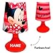Produktbild alles-meine.de GmbH LED Tischlampe -  Disney - Minnie Mouse  - inkl. Name - mit Farbwechsel - Batteriebetrieben - SCHNURLOS & Kabellos - 19 cm hoch - Tischleuchte für Kinder / ..