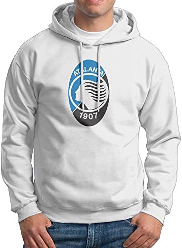 Men Atalanta B.C. Logo Custom Cool 100% Cotton Hoodie - White -