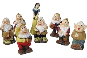 fantasie d oriente Statuette Biancaneve E I Sette Nani CM 36 Nani CM 28 in Terracotta ARREDO Giardino 8 Pezzi