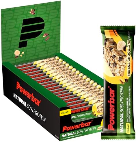 Powerbar - Natural Protein - Banana Chocolate - 18x40g - Barretta proteica vegana - senza olio di palma - ingredienti naturali
