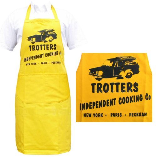Delantal de Only Fools and Horses con texto «Trotters Independent Cooking»Para cocina o barbacoas.Unisex.Un regalo fantástico.