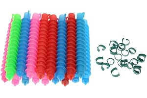DEMIAWAKING IT Bigodini Spirale Set Bigodini a Spirale Capelli Lunghi Bigodini Permanente Capelli Strumenti per lo styling (165x15mm / 18 pezzi)
