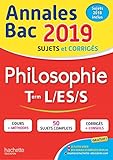 Annales Bac 2019 Philosophie Term L, ES, S