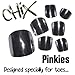 Chix Nails Nail Wraps PINKIES Silver Chrome JUST FOR TOES Toes Vinyl Foils Minx Trendy Style SALON