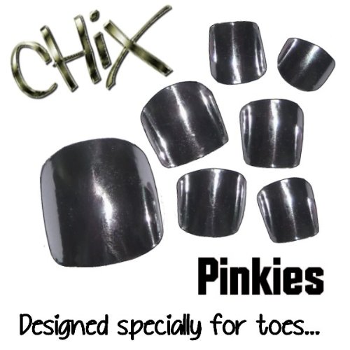 Chix Nails Nail Wraps PINKIES Silver Chrome JUST FOR TOES Toes Vinyl Foils Minx Trendy Style SALON