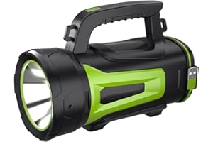 AYVICCO LED Handheld Flashlights Lantern, Super Bright Torch Searchlight, Portable LED Spotlight, USB Rechargeable Waterproof Long Lasting Flashlight for Mining, Camping, Hiking, Fishing, Hunting, Patrol